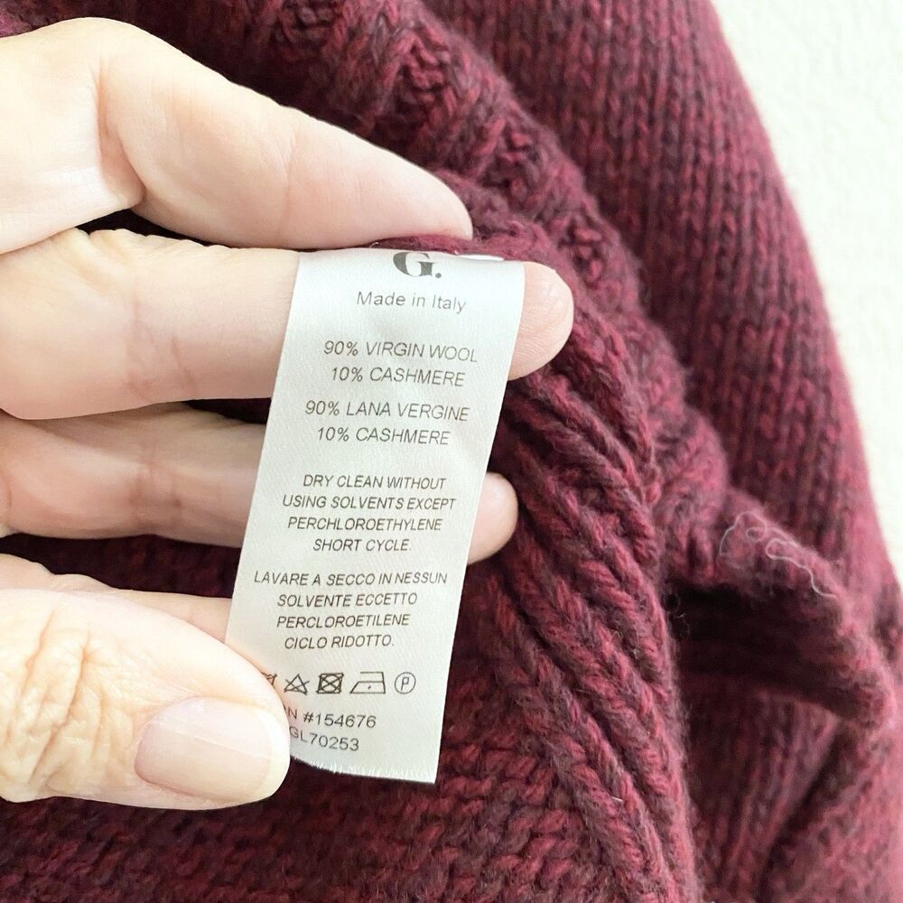 Women's Burgundy Turtleneck Sweater - Picture 9 of 14